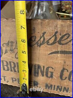 Rare Engesser Brewing Co. Vintage Wood Beer Crate Side Advertising Sign