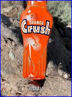 Rare Large Vintage Orange Crush Embossed Bottle Soda Cola POP Drink Metal Sign