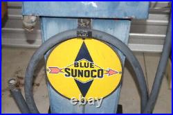 Rare Model & Size Vintage 1960's Sunoco Metal Gas Pump Gas Station Sign