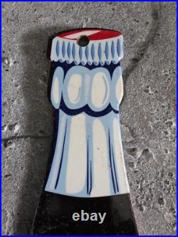 Rare Nichol Kola Porcelain Soda Enamel Gas Station Sign 15 X 4