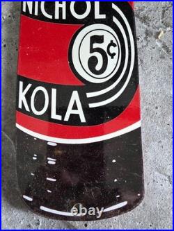 Rare Nichol Kola Porcelain Soda Enamel Gas Station Sign 15 X 4