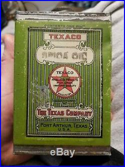 Rare Texas Co Texaco Pint Oil Can Vintage Original Gas station like old Sign
