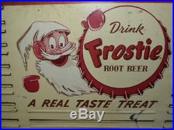 Rare Vintage 12x36 Frostie Root Beer Metal Menu Board Soda Advertising Sign