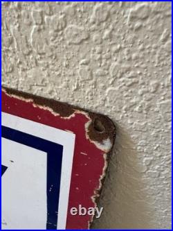 Rare Vintage Army/Air Force Double Sided Porcelain Recruitment Sign 37 X 23