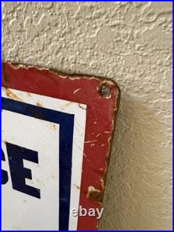 Rare Vintage Army/Air Force Double Sided Porcelain Recruitment Sign 37 X 23