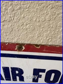 Rare Vintage Army/Air Force Double Sided Porcelain Recruitment Sign 37 X 23