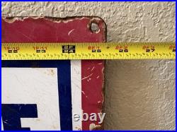 Rare Vintage Army/Air Force Double Sided Porcelain Recruitment Sign 37 X 23