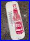 Rare-Vintage-Big-Red-Metal-Thermometer-Sign-Very-Good-Condition-01-zppd