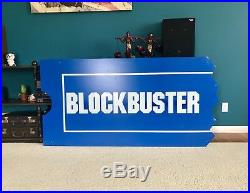 Rare Vintage Blockbuster Video Sign Large 6 Feet X 3 Feet