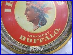 Rare Vintage Buffalo Iroquois Beer Pre Prohibition Indian Tray