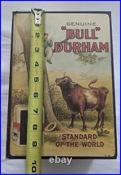 Rare! Vintage Bull Durham Tobacco Advertising Sign Display Box