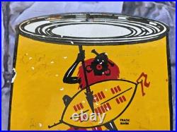 Rare Vintage Cannibal Drain Pipe Cleaner Porcelain Sign