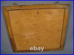 Rare Vintage Cardboard Indian Brand Gloves Sign Framed 10 3/4 X 9 1/2