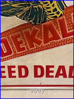 Rare Vintage Original DEKALB Seed Dealer Agricultural Advertising Sign Large