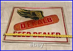 Rare Vintage Original DEKALB Seed Dealer Agricultural Advertising Sign Large