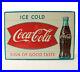 Rare-Vintage-Original-Metal-Sign-Coca-Cola-Ice-Cold-Fishtail-Soda-Sign-01-ij