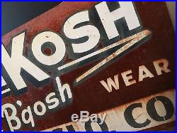 Rare Vintage Original Osh Kosh B'Gosh Work Wear Smith Clothing Co Sign 70 X 34