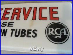 Rare Vintage Rca Radio Service Lighted Sign We Use Rca Electron Tubes