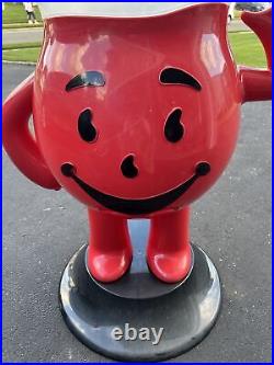 Rare Vintage STORE DISPLAY KOOL-AID MAN 3 FOOT TALL RED ADVERTISING SIGN