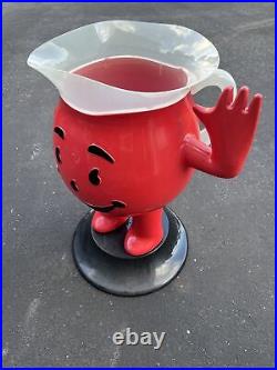 Rare Vintage STORE DISPLAY KOOL-AID MAN 3 FOOT TALL RED ADVERTISING SIGN