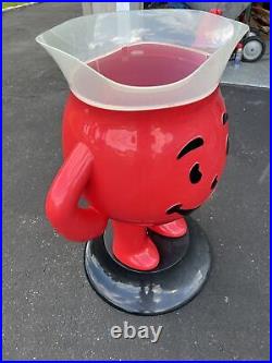 Rare Vintage STORE DISPLAY KOOL-AID MAN 3 FOOT TALL RED ADVERTISING SIGN