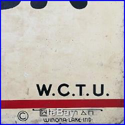 Rare Vintage WCTU Sign Death Rides with the Drinking Driver not Porcelain