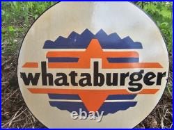 Rare Vintage Whataburger Porcelain Sign, Found In Auction House In Houston Tx