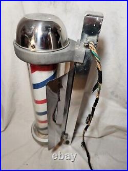 Rare Vintage William Marvy 405 Barber Shop Pole 24 X 6 Electr Lighted Working