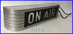 Rare Vtg Rca On Air Light Studio Warning Sign Radio Station Recording Aluminum