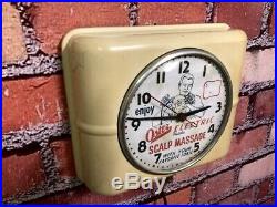 Rare Vtg Westclox Old Barber Shop Advertising Oster-gem-eveready Wall-clock Sign