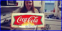 Rare vintage Coke Cola Fishtail 24 inch lighted sign. Nice