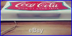 Rare vintage Coke Cola Fishtail 24 inch lighted sign. Nice