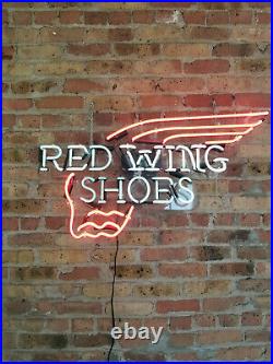 Red Wing Shoes Neon Sign Vintage Rare