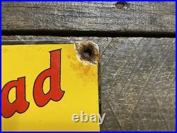 Redhead Vintage Porcelain Sign Gas Station & Motor Oil Advertising Pump Plate Redhead Vintage Porcelain Sign Gas Station & Motor Oil Advertising Pump Plate