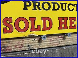 Redhead Vintage Porcelain Sign Gas Station & Motor Oil Advertising Pump Plate Redhead Vintage Porcelain Sign Gas Station & Motor Oil Advertising Pump Plate