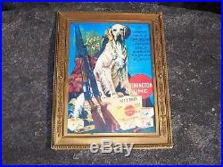 Remington UMC Shotgun Dog Lets Go Cartridges Advertising Sign Store Display
