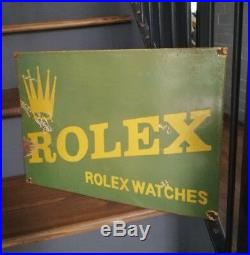 Rolex enamel sign Rolex sign Rolex watch vintage Rolex shop sign Rolex porcelain