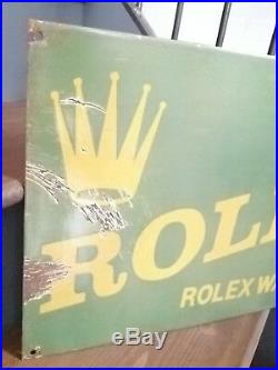 Rolex enamel sign Rolex sign Rolex watch vintage Rolex shop sign Rolex porcelain