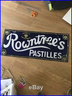 Rowntrees Pastilles Vintage Original Enamel Sign