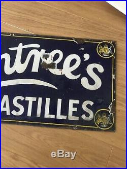 Rowntrees Pastilles Vintage Original Enamel Sign