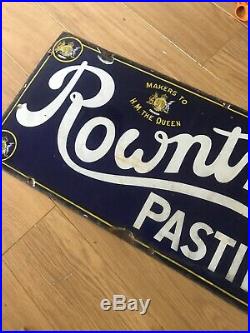 Rowntrees Pastilles Vintage Original Enamel Sign