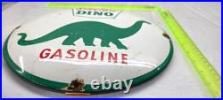 SINCLAIR VINTAGE GENUINE 12 OIL PORCELAIN SIGN PUMP PLATE GAS STATION Bubbled