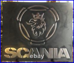 Scania Vintage Silver metal Sign