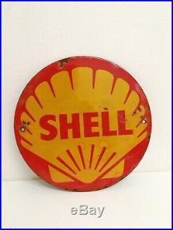 Shell Enamel sign Vintage