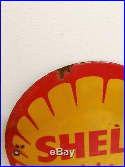 Shell Enamel sign Vintage