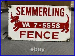 Signs Advertising Porcelain Fence Gas Oil Original Vintage Dog Man Cave