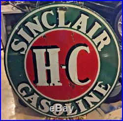 Sinclair HC sign porcelain 48inch Vintage