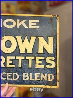 Smoke Clown Cigarettes Embossed Tin Vintage Advertising Sign