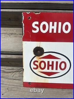 Sohio Petroleum Co Vintage Original Lease Porcelain Sign Midland Co Texas