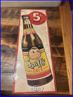 Spiffy Cola Drink Vintage Advertising Sign 5¢ 12 oz Permanent Sign Co